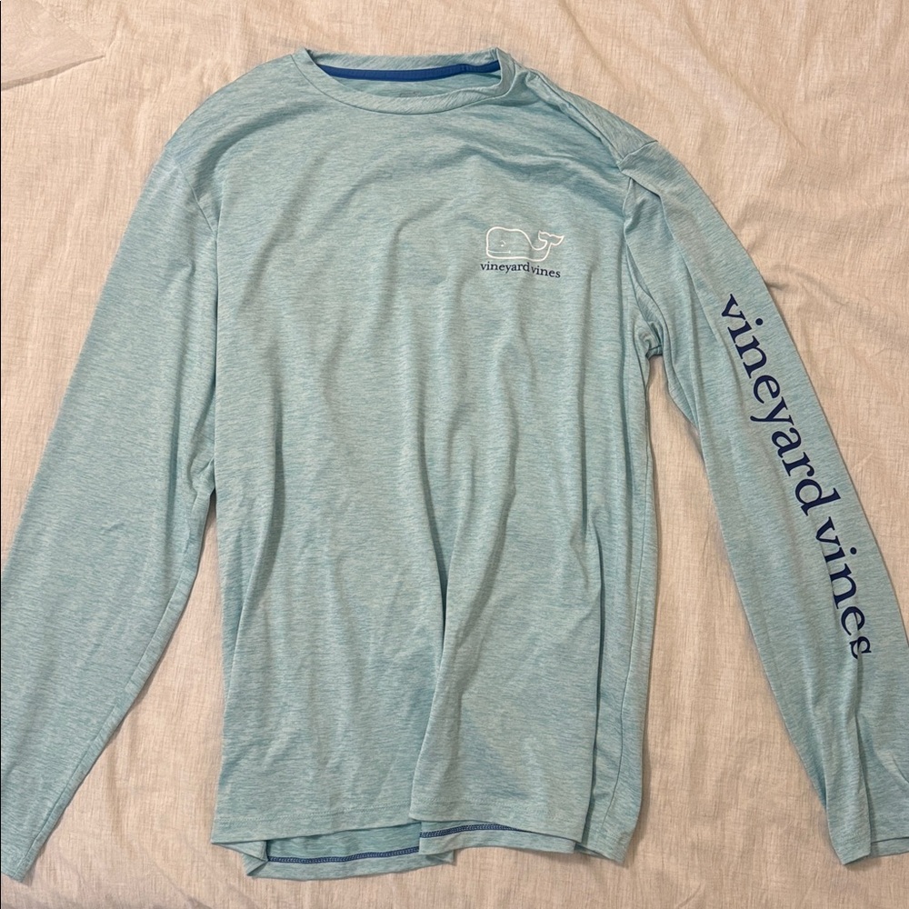 Vineyard Vines Aqua Long Sleeve Tee